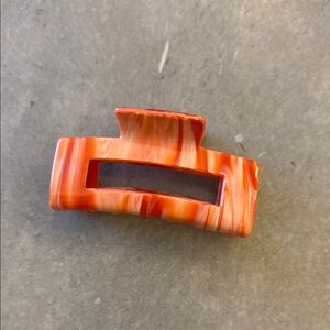 Orange hair claw clip